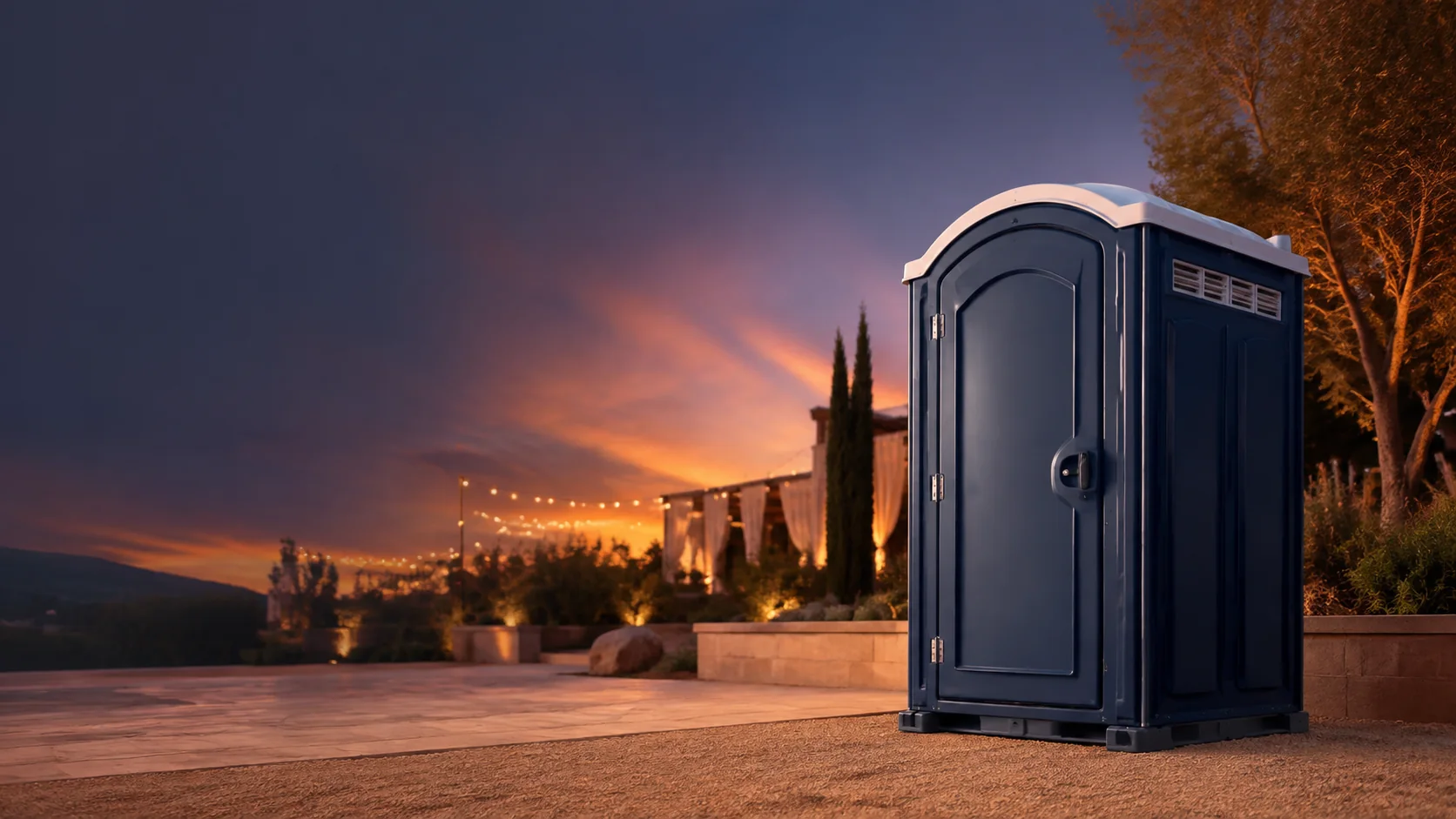 Portable restroom shown for rental planning in Allentown, PA